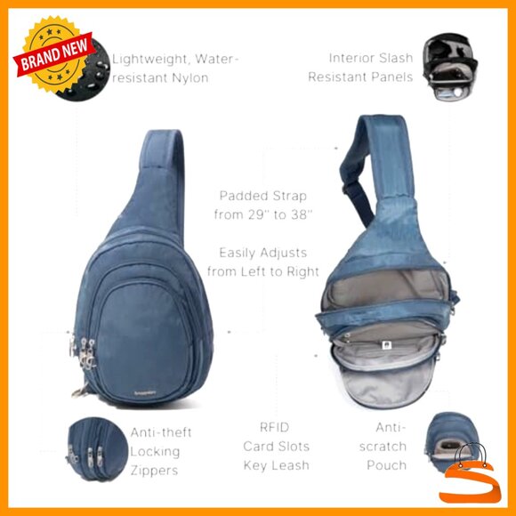 Anti-Theft Travel Backpack Crossbody with RFID Locking Zippers main image 7